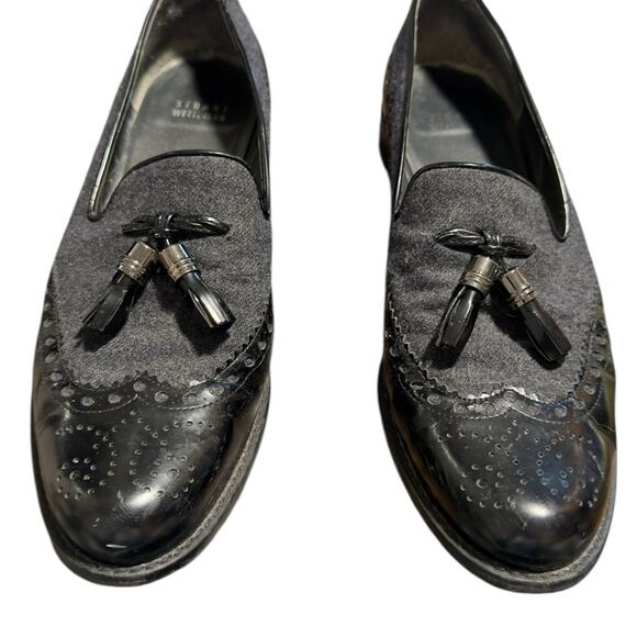 Stuart Weitzman Two-Tone Leather and Suede Tassel Wing-Tip Loafers Men’s Size 10 main image 9